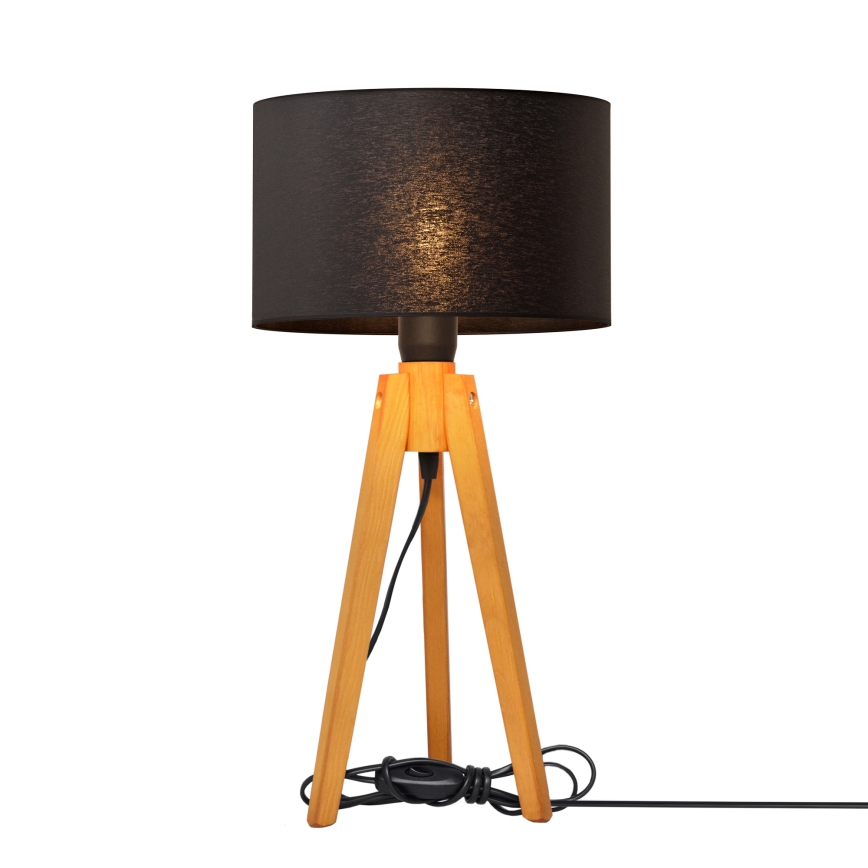 Stolní lampa ALBA 1xE27/15W/230V černá/dub
