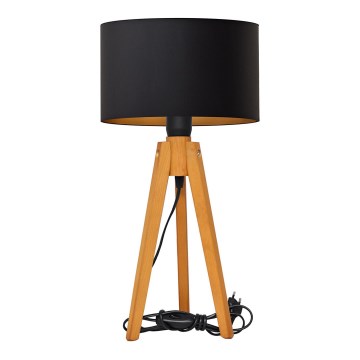 Stolní lampa ALBA 1xE27/15W/230V černá/zlatá/dub
