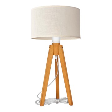Stolní lampa ALBA 1xE27/15W/230V krémová/dub