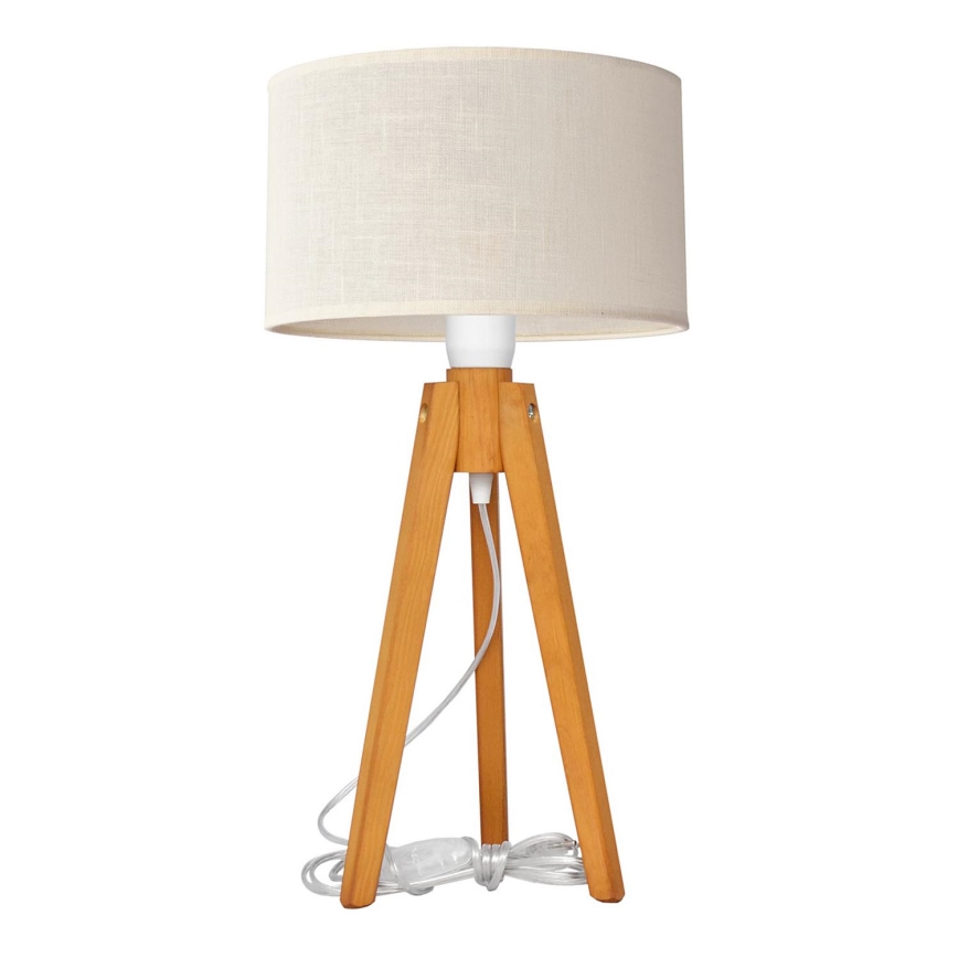 Stolní lampa ALBA 1xE27/15W/230V krémová/dub