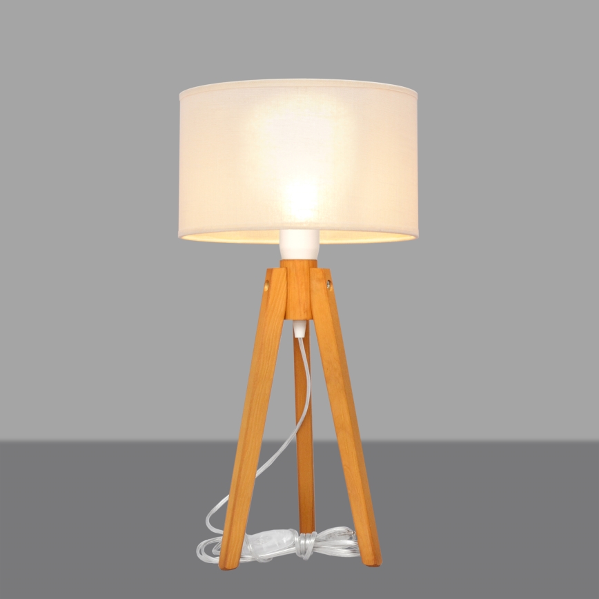 Stolní lampa ALBA 1xE27/15W/230V krémová/dub