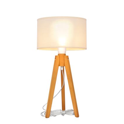 Stolní lampa ALBA 1xE27/15W/230V krémová/dub