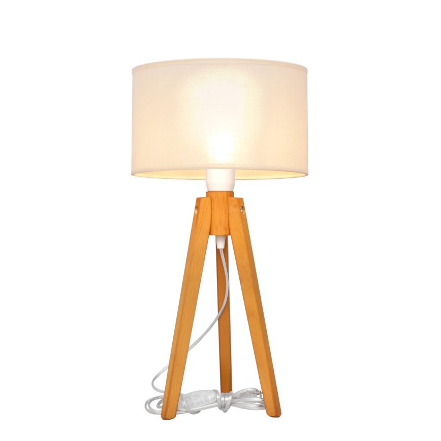 Stolní lampa ALBA 1xE27/15W/230V krémová/dub