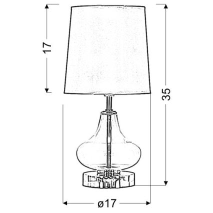 Stolní lampa ALLADINA 1xE14/40W/230V bronz