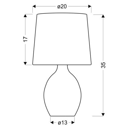 Stolní lampa AMBON 1xE14/40W/230V bílá