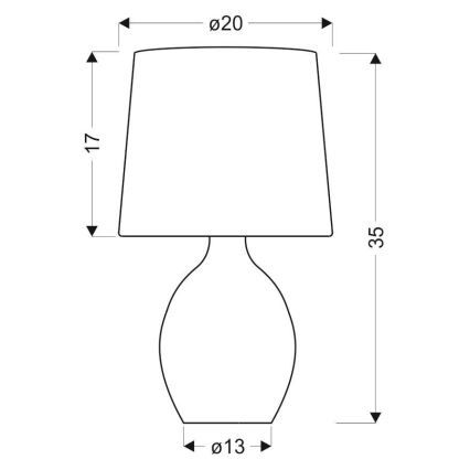 Stolní lampa AMBON 1xE14/40W/230V bílá