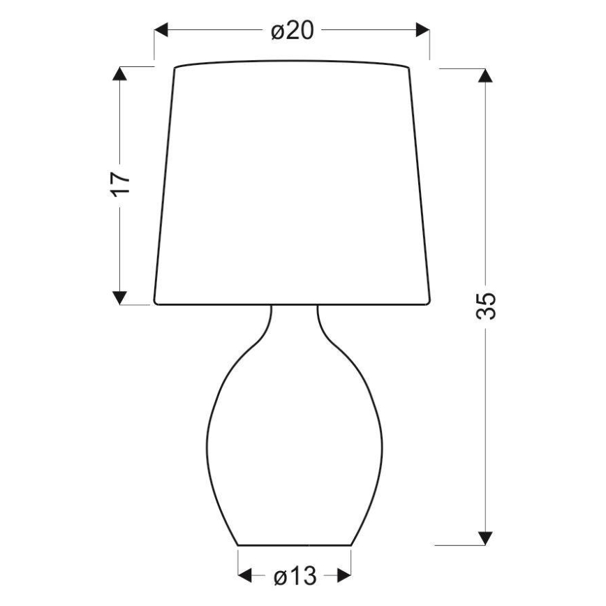 Stolní lampa AMBON 1xE14/40W/230V bílá