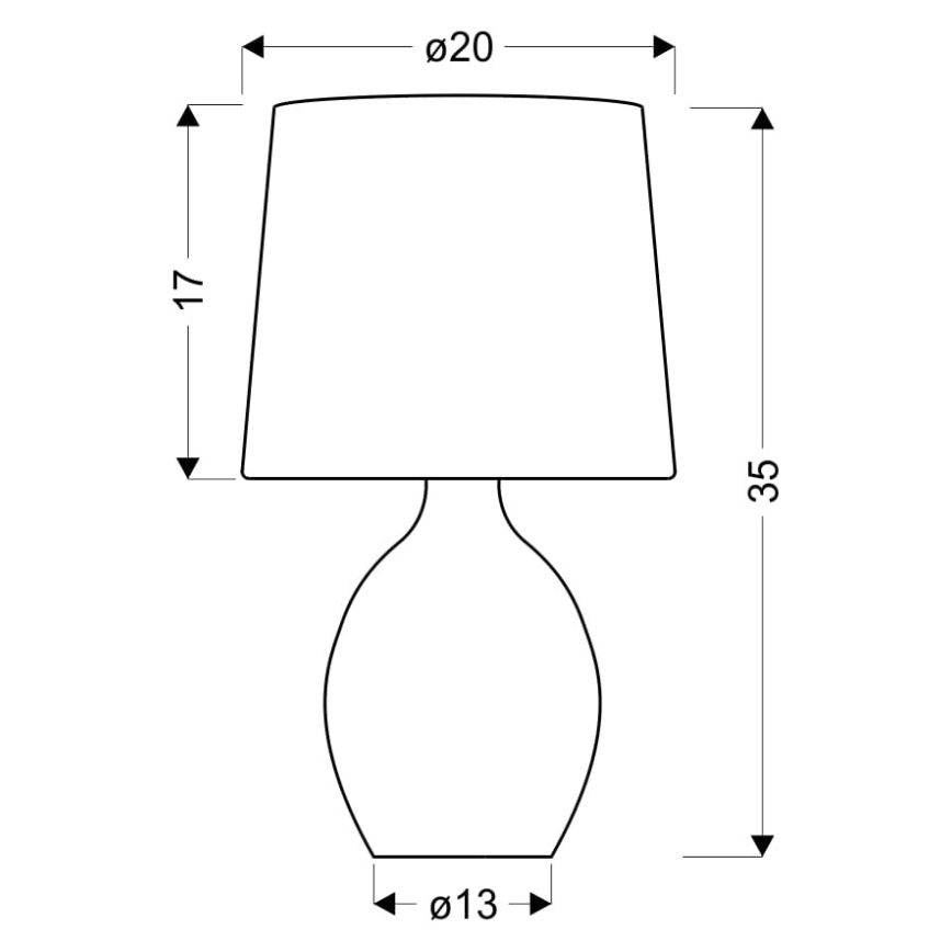 Stolní lampa AMBON 1xE14/40W/230V černá