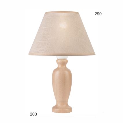 Stolní lampa AMFORA 1xE27/60W/230V béžová/buk