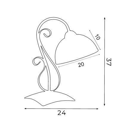 Stolní lampa ANTICA 1xE27/60W/230V