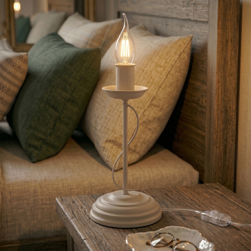 Stolní lampa ANTON 1xE14/60W/230V béžová