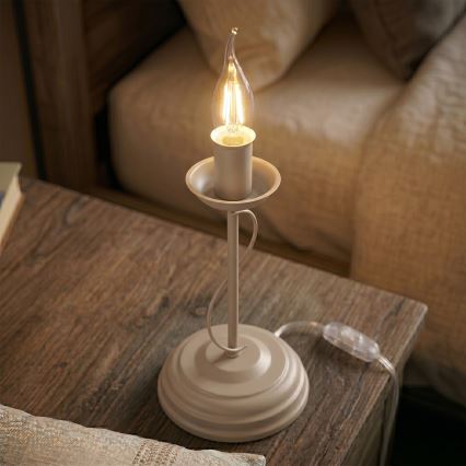 Stolní lampa ANTON 1xE14/60W/230V béžová