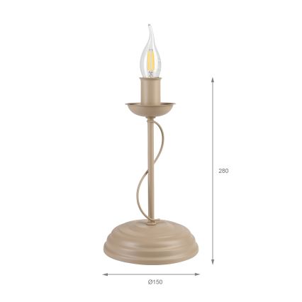 Stolní lampa ANTON 1xE14/60W/230V béžová