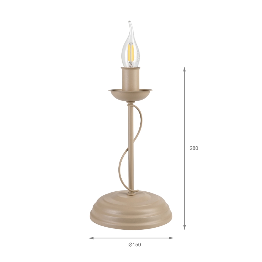Stolní lampa ANTON 1xE14/60W/230V béžová