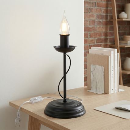 Stolní lampa ANTON 1xE14/60W/230V černá