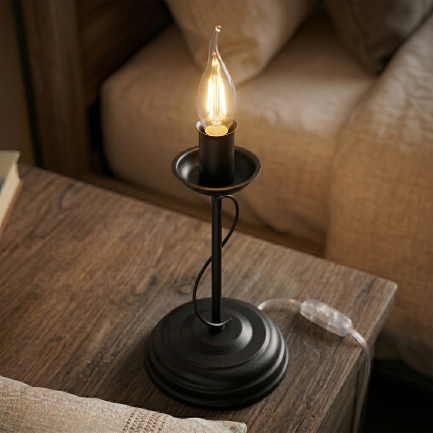 Stolní lampa ANTON 1xE14/60W/230V černá