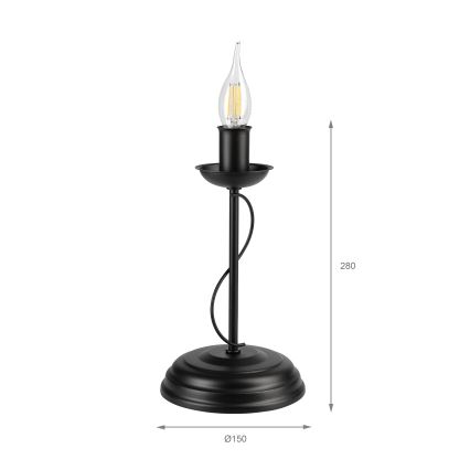 Stolní lampa ANTON 1xE14/60W/230V černá