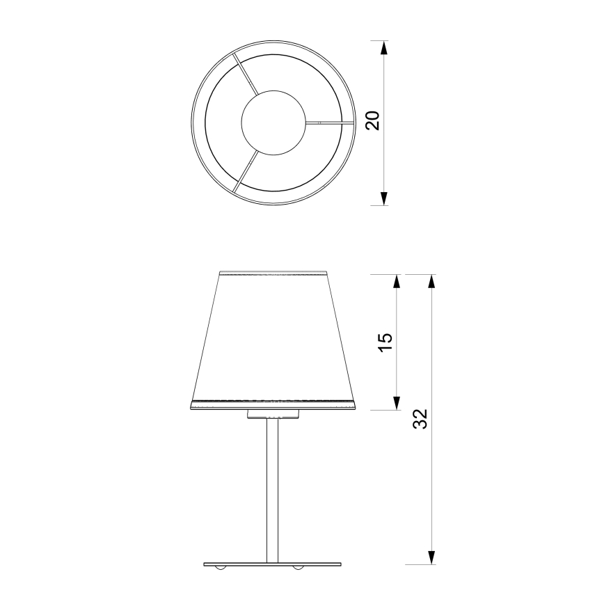 Stolní lampa ARDEN 1xE27/15W/230V béžová/hnědá