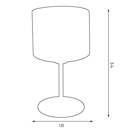 Stolní lampa ARDEN 1xE27/60W/230V pr. 18 cm bílá