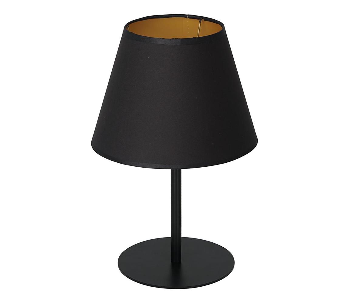  Stolní lampa ARDEN 1xE27/60W/230V pr. 20 cm černá/zlatá 