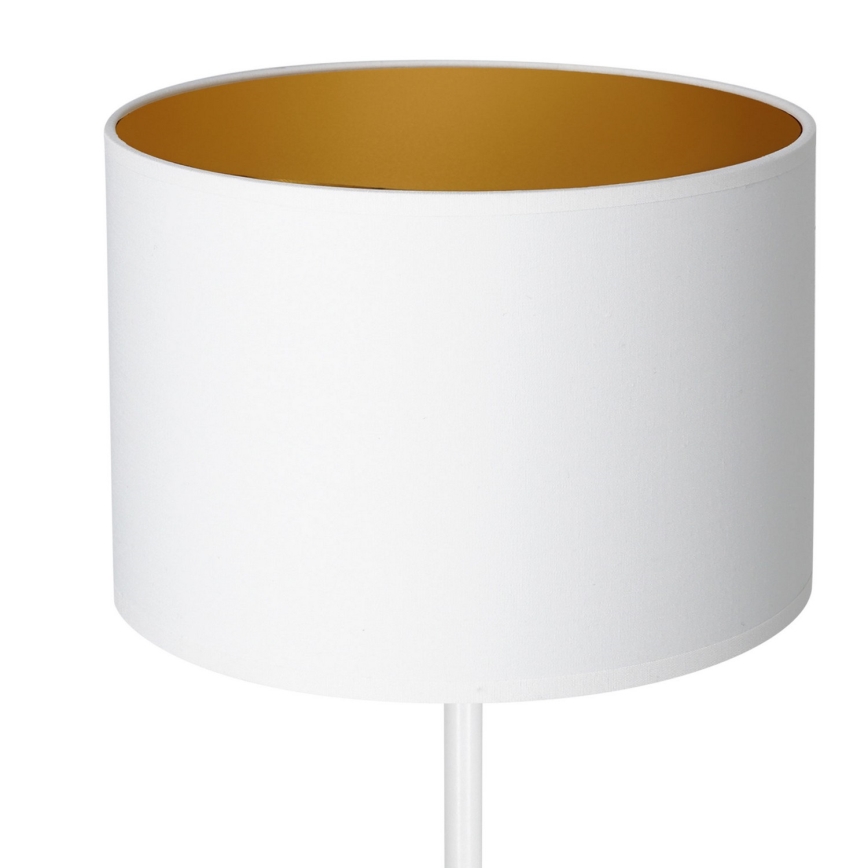 Stolní lampa ARDEN 1xE27/60W/230V pr. 25 cm bílá/zlatá