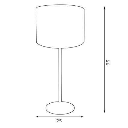 Stolní lampa ARDEN 1xE27/60W/230V pr. 25 cm bílá/zlatá