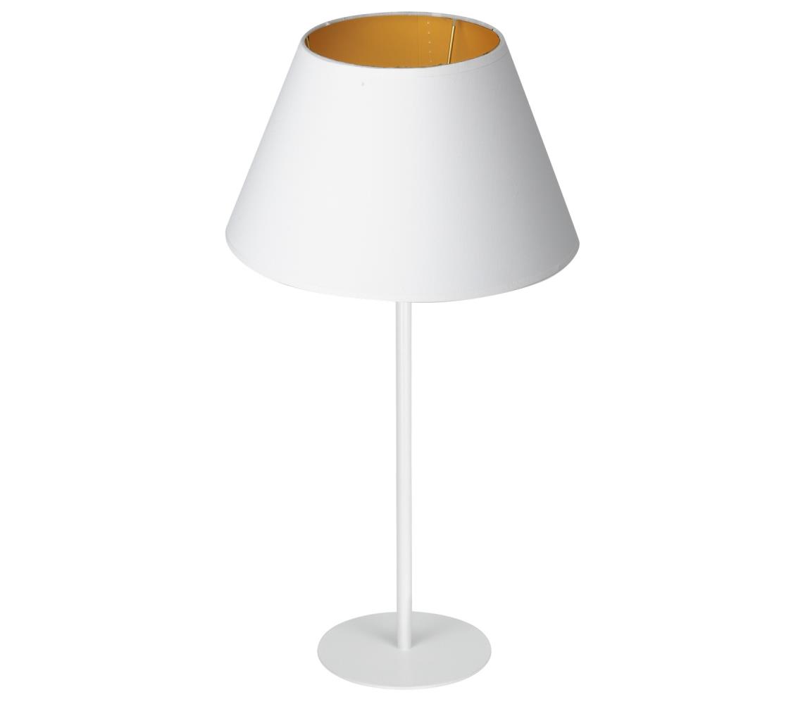 Luminex Stolní lampa ARDEN 1xE27/60W/230V pr. 30 cm bílá/zlatá LU3458