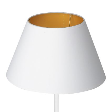 Stolní lampa ARDEN 1xE27/60W/230V pr. 30 cm bílá/zlatá