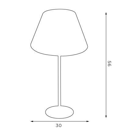 Stolní lampa ARDEN 1xE27/60W/230V pr. 30 cm bílá/zlatá