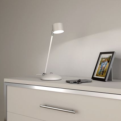 Stolní lampa ARENA 1xGX53/11W/230V bílá/lesklý chrom