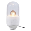 Stolní lampa ASEL 1xE27/25W/230V mramor bílá
