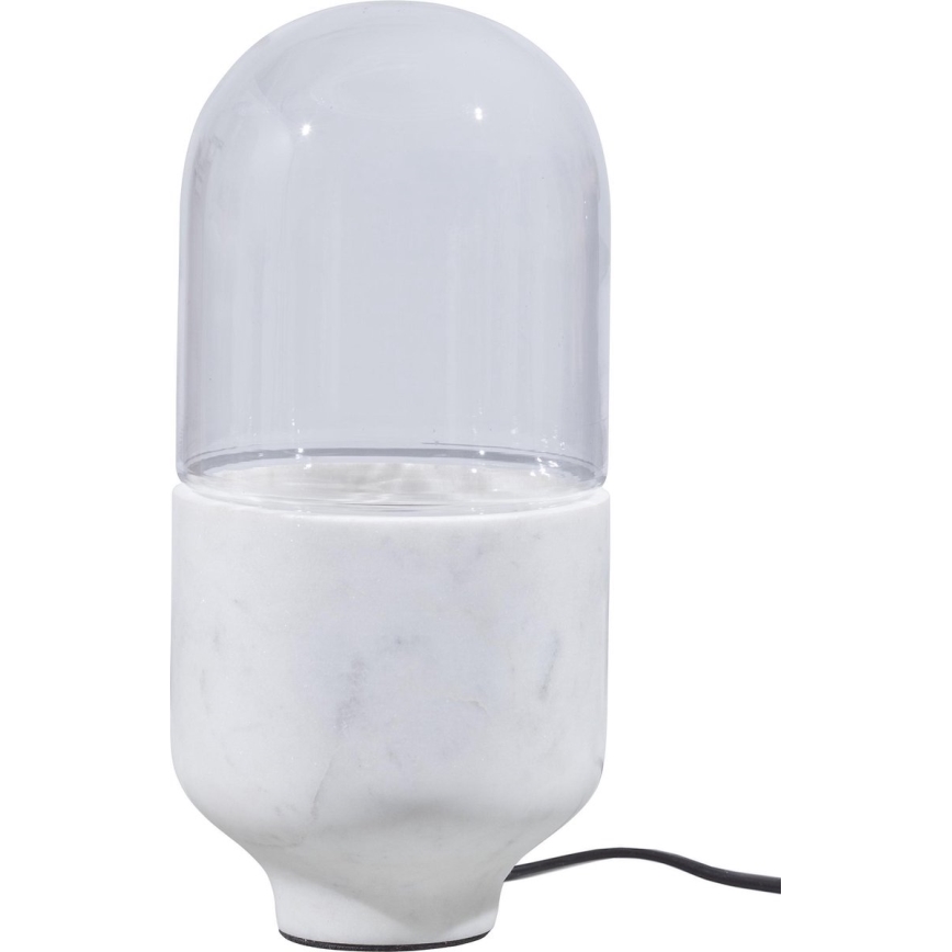 Stolní lampa ASEL 1xE27/25W/230V mramor bílá