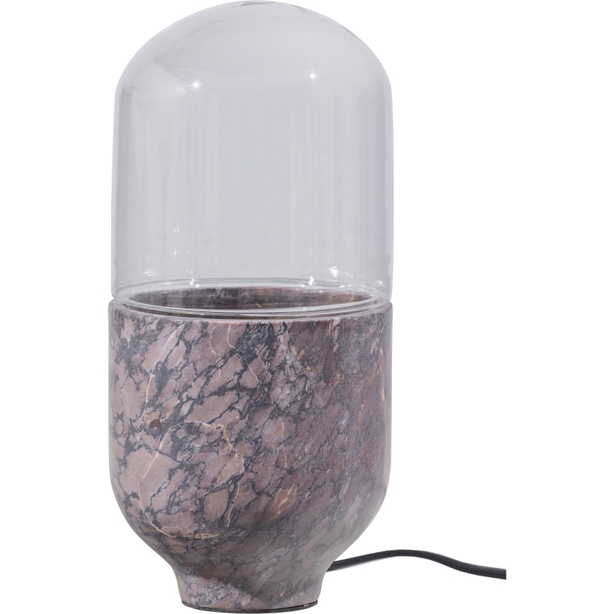 Stolní lampa ASEL 1xE27/25W/230V mramor šedá/hnědá