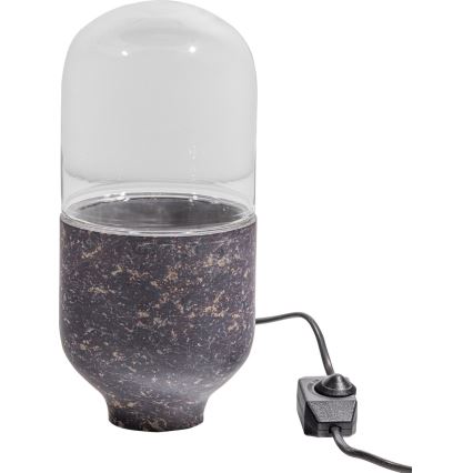 Stolní lampa ASEL 1xE27/25W/230V mramor šedá/hnědá