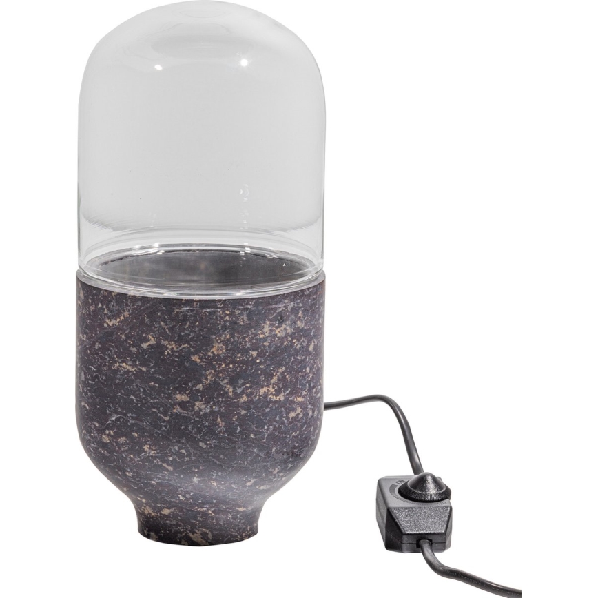 Stolní lampa ASEL 1xE27/25W/230V mramor šedá/hnědá