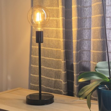 Stolní lampa ASTRID 1xE27/60W/230V lesklá černá