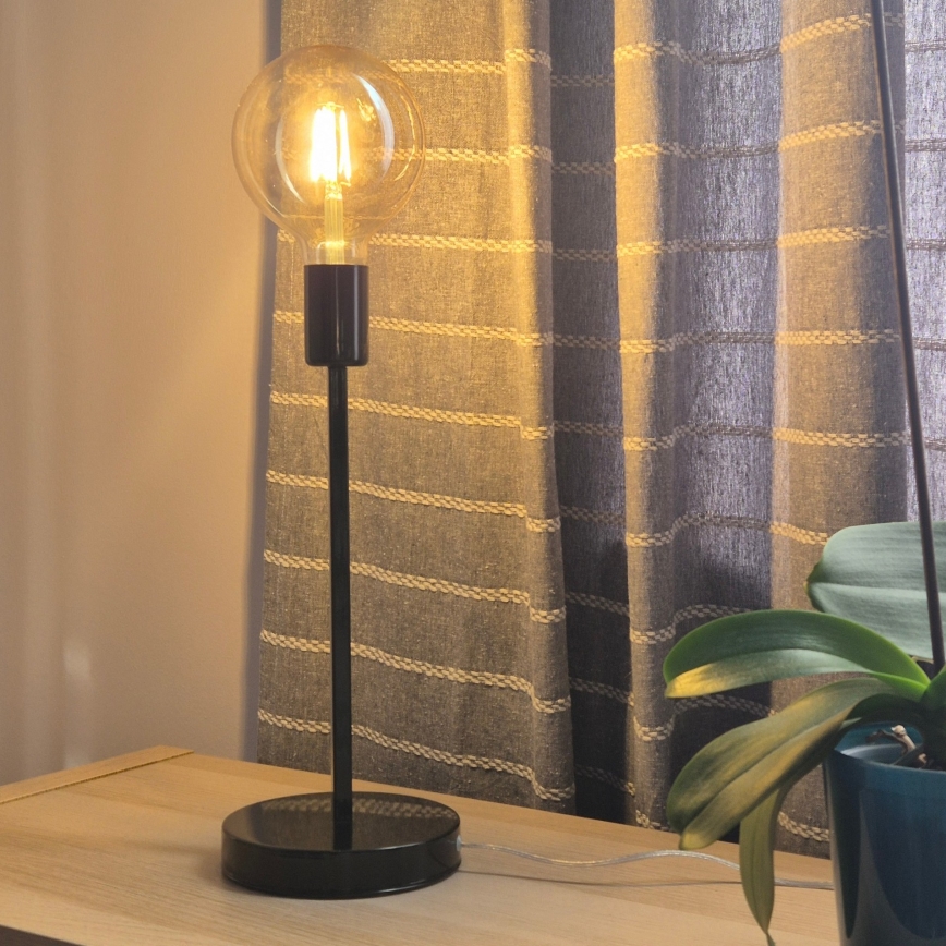 Stolní lampa ASTRID 1xE27/60W/230V lesklá černá