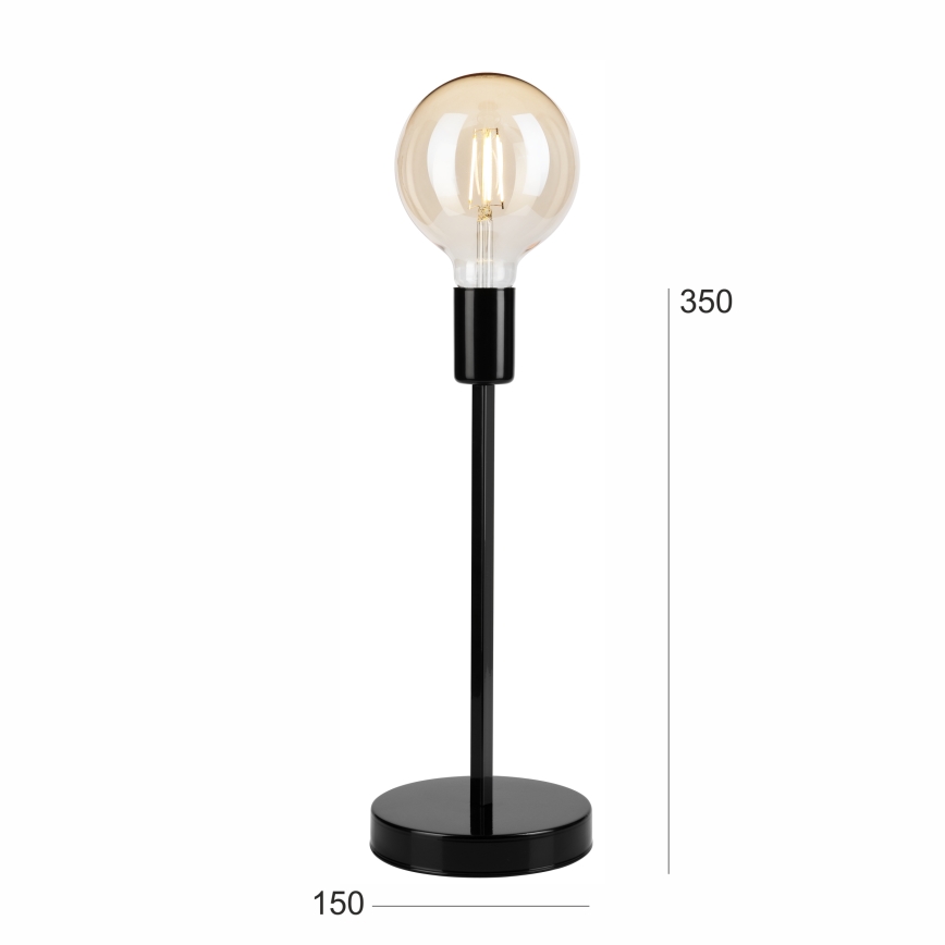 Stolní lampa ASTRID 1xE27/60W/230V lesklá černá