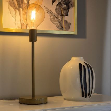 Stolní lampa ASTRID 1xE27/60W/230V zlatá