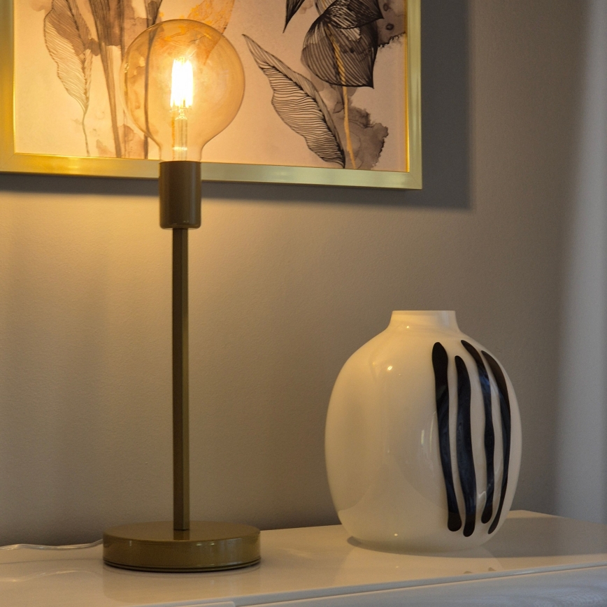 Stolní lampa ASTRID 1xE27/60W/230V zlatá