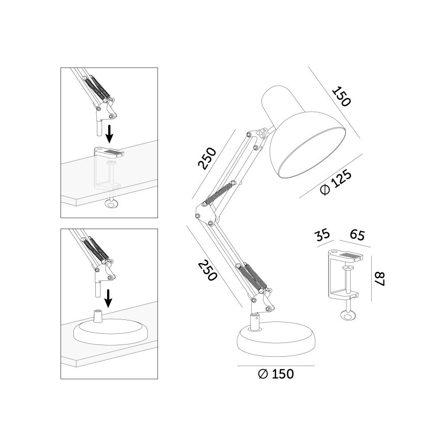 Stolní lampa AURIQ 1xE27/60W/230V růžová