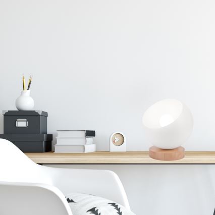 Stolní lampa AVA BALL 1xE27/60W/230V bílá