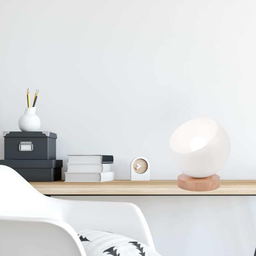 Stolní lampa AVA BALL 1xE27/60W/230V bílá