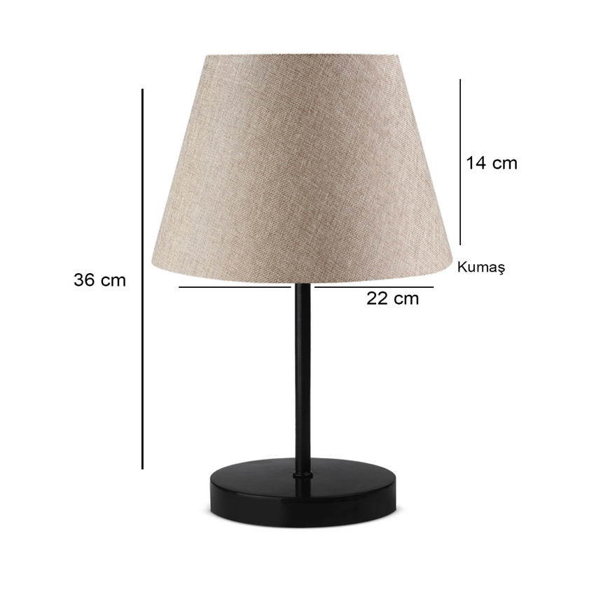 Stolní lampa AYD 1xE27/40W/230V béžová/černá
