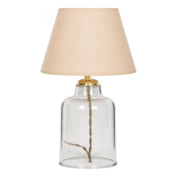 Stolní lampa AYD 1xE27/40W/230V béžová/čirá