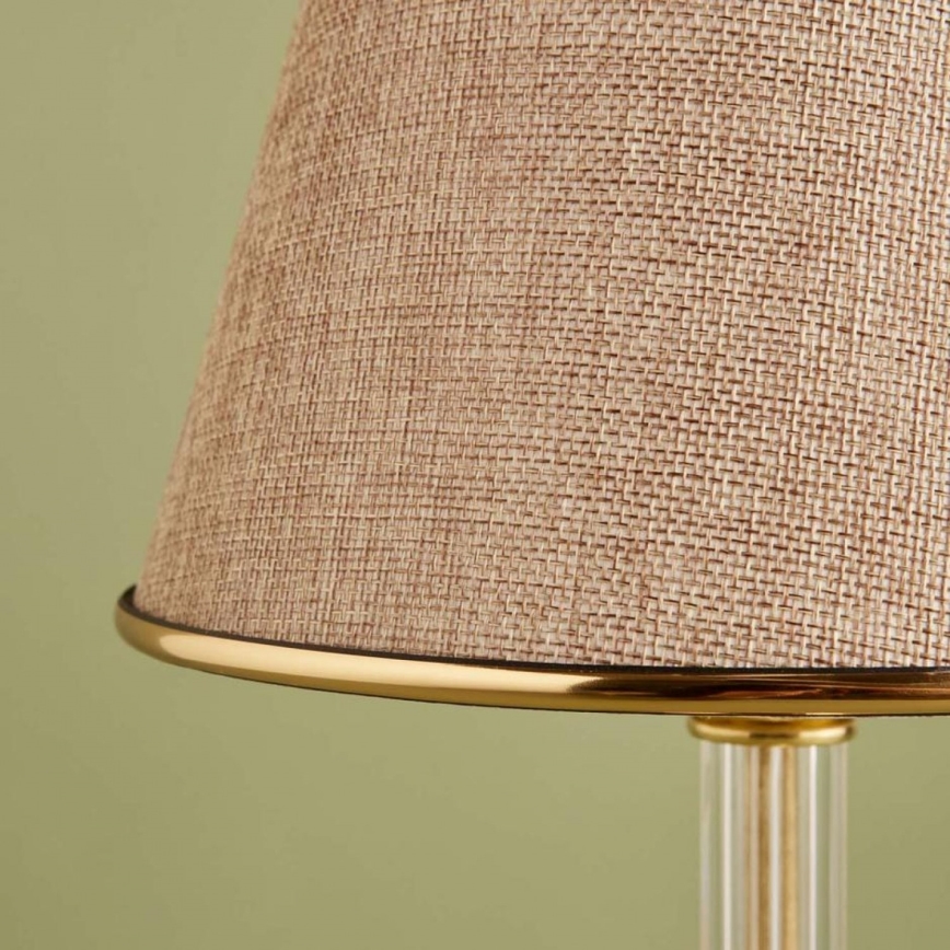 Stolní lampa AYD 1xE27/40W/230V béžová/zlatá