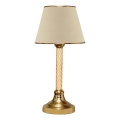 Stolní lampa AYD 1xE27/40W/230V béžová/zlatá