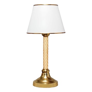 Stolní lampa AYD 1xE27/40W/230V bílá/zlatá