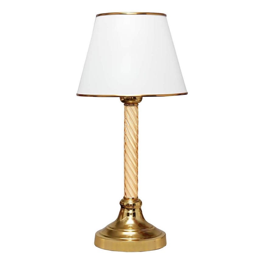 Stolní lampa AYD 1xE27/40W/230V bílá/zlatá