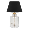 Stolní lampa AYD 1xE27/40W/230V černá/čirá